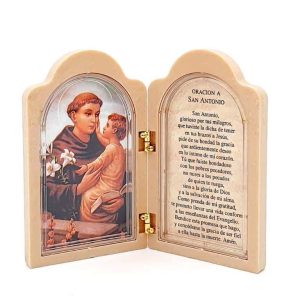 Díptico san Antonio de Padua, con la oración, capilla "Protégeme"