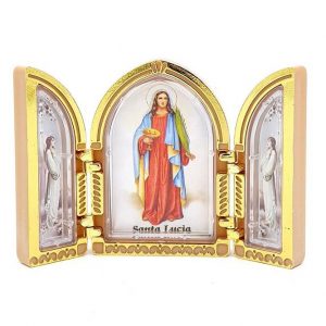 Tríptico de santa Lucía con ángeles orantes, dos modelos