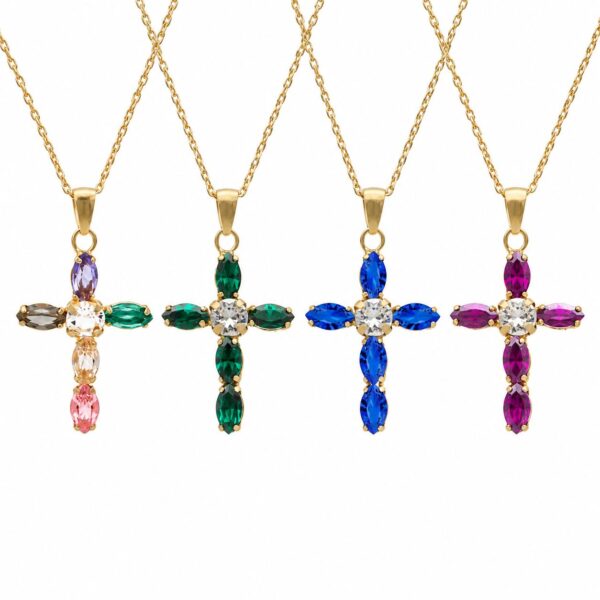 collar con cruz de cristal varios modelos