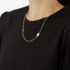 collar medalla milagrosa y cruz latina oro 18k