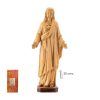 figura corazon de jesus efecto madera clara 20 cm