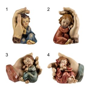 Figura mano de Dios, resina pintada a mano, varios modelos